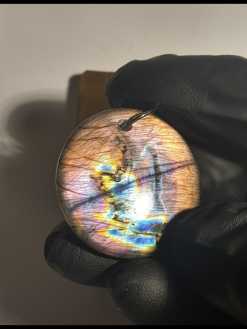 Amazing Spectrolite/ Labradorite Pendant With Rare Colors